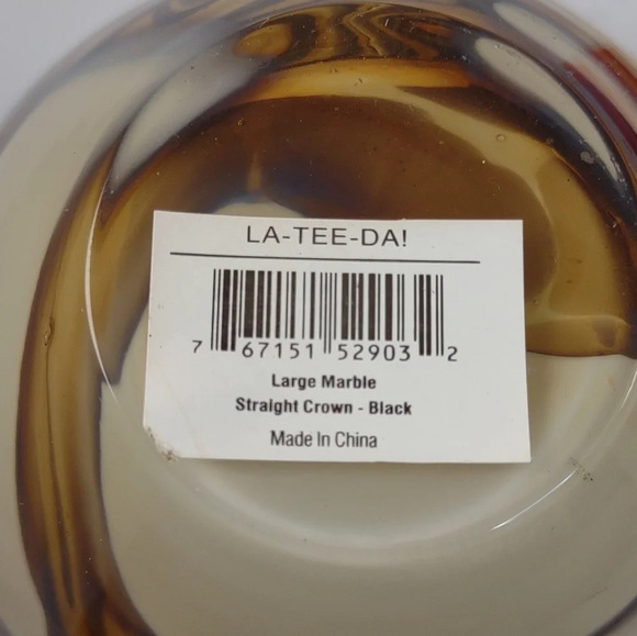 La Tee Da! Marble Cream and Brown Effusion Lamp with Wick New with Tags - Picture 11 of 15